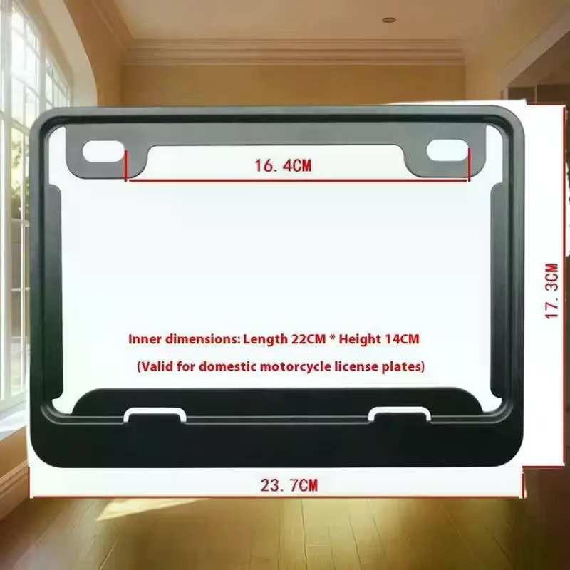【YIBAR】 cadre de badge de moto support de plaque d'immatriculation universel en aluminium accessoires de moto cadres de plaque d'immatriculation de moto