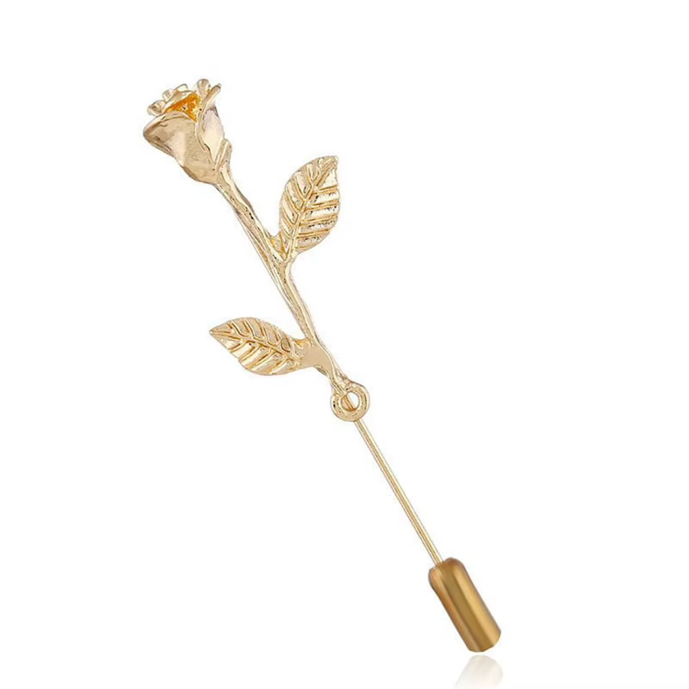 Hommes Rose fleur mode métal broche broche Blazer costume revers fête de mariage boutonnière charme broche bijoux vêtements accessoire