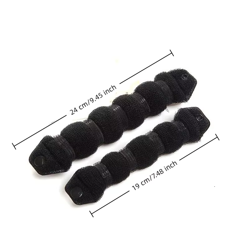 Outil Magique pour Chignon Donut, Accessoire Cheveux DIY pour Diverses Coiffures, Noir Marron, pour Bal de Promo, Anniversaire, Fête