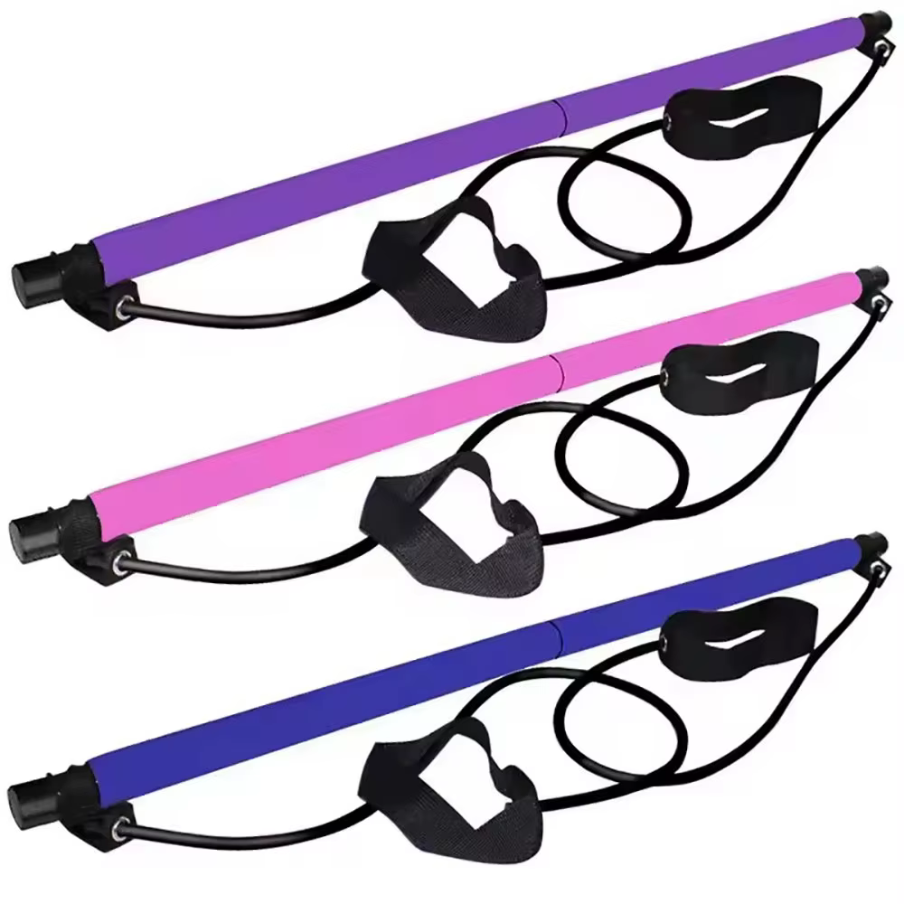 Bâton de Pilates, barre d'exercice réglable pour l'entraînement à domicile