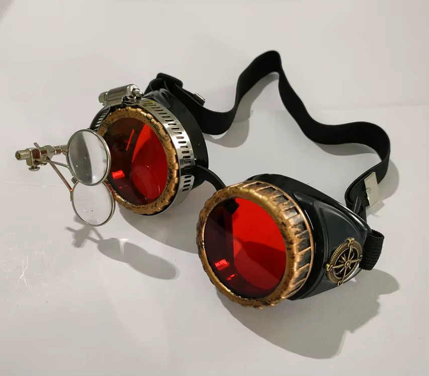 Steampunk-Lunettes vintage, accessoires loupe