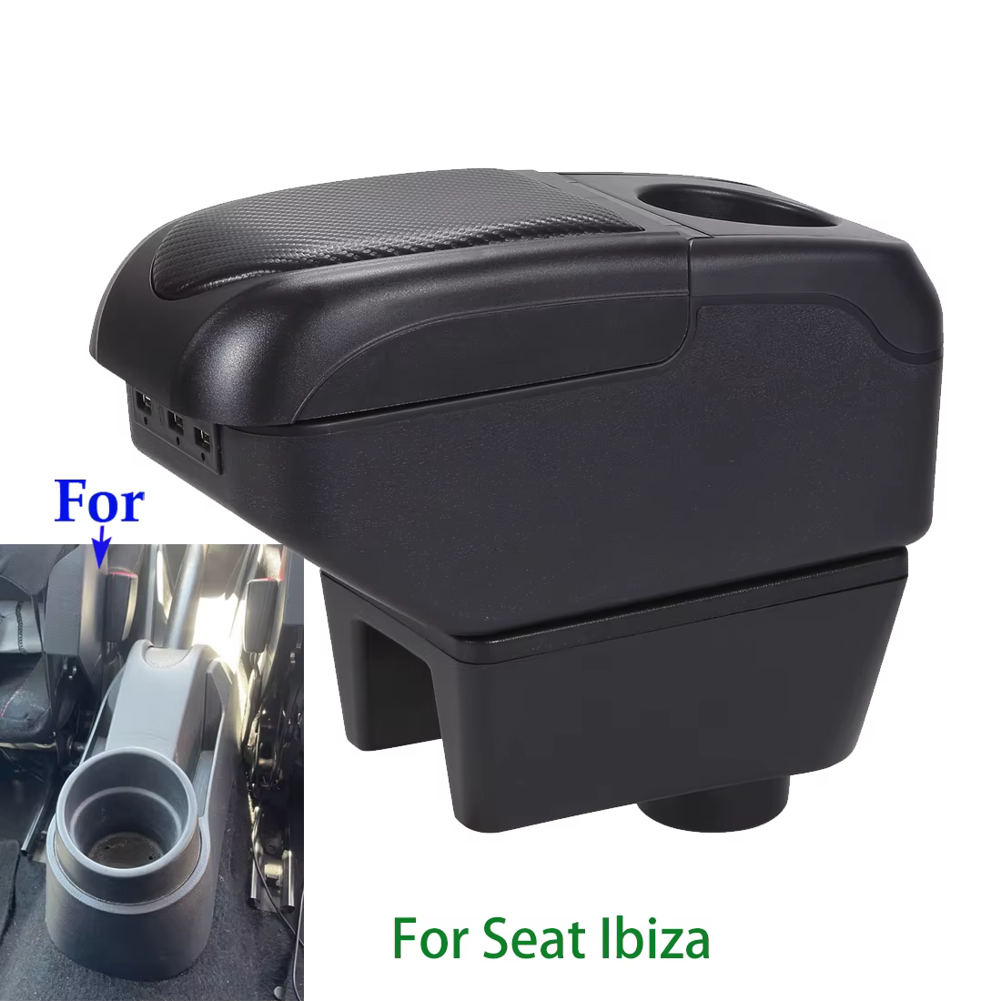 Boîte d'accoudoir pour Seat Ibiza, pour Seat Ibiza 6j 6L, boîte de rangement pour voiture, pièces de rechange, détails intérieurs, accessoires de voiture