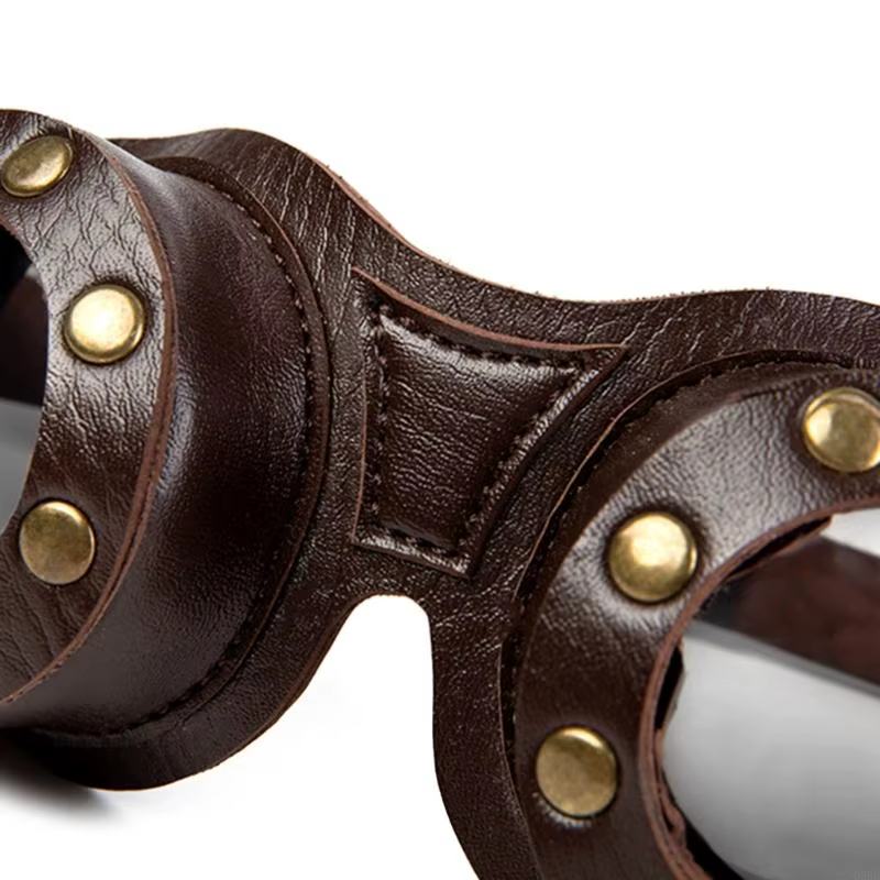 Lunettes Steam Punks amusantes en cuir, accessoires Steampunk pour hommes, lunettes de Cosplay d'halloween, accessoires de fête pour adultes
