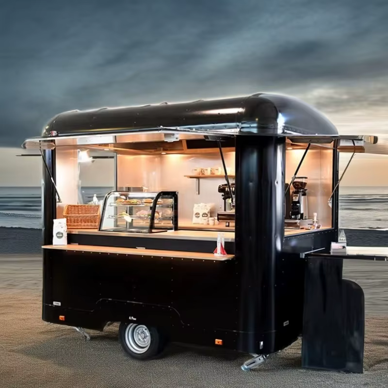 Barres mobiles personnalisées entièrement équipées Taco barbecue café rue chariot de nourriture boulangerie camion de nourriture avec équipement Commercial de haute qualité