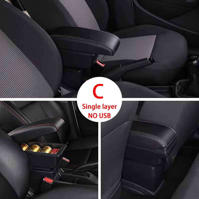 Accoudoir pour Seat Ibiza pour Ibiza MK4 IV 6J 2008 – 2017, conception intérieure de Console de voiture, boîte de rangement d'accoudoir noir, accessoires de voiture