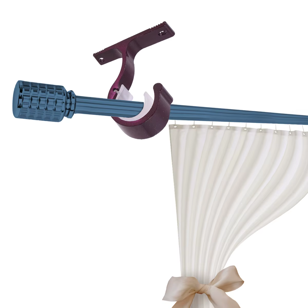 Cintre à double crochets en alliage d'aluminium pour rideaux, tringles à crochets pour plafond, mur le plus récent