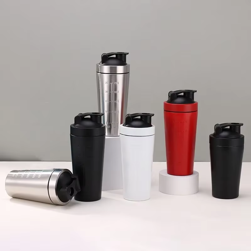 Bouteille Shaker de poudre de protéines en acier inoxydable de 500/750ml