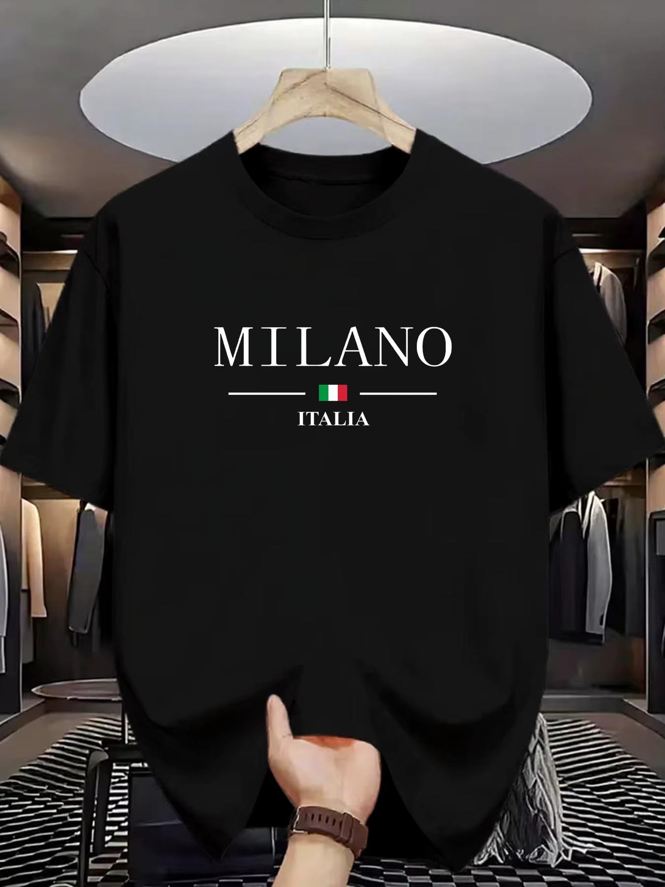 T-shirts pour hommes à col rond en polyester respirant
