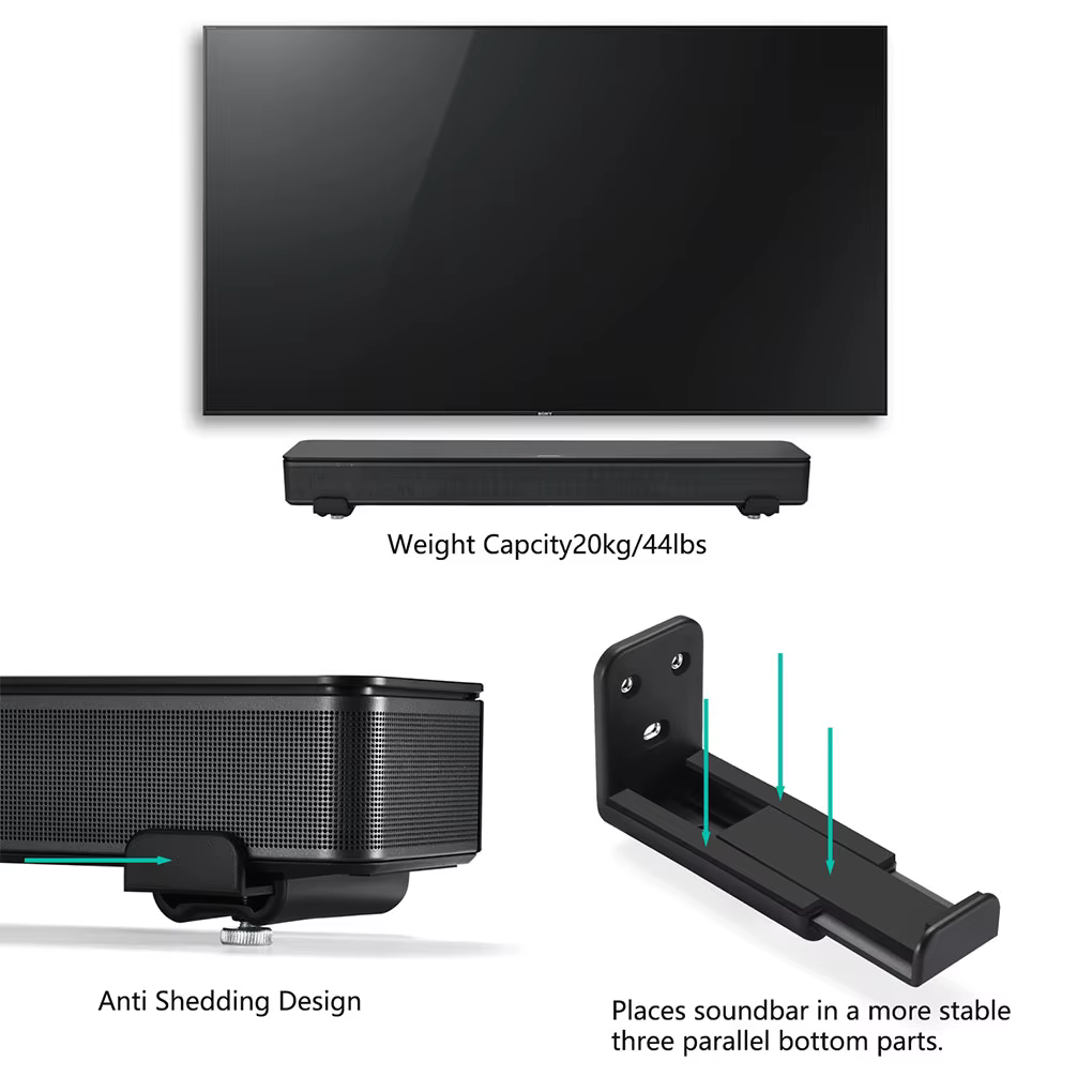 Barre de son support de montage mural Anti-chute barre de son haut-parleur support mural cloison sèche barre de son support mural pour Samsung Vizio LG pour Bose