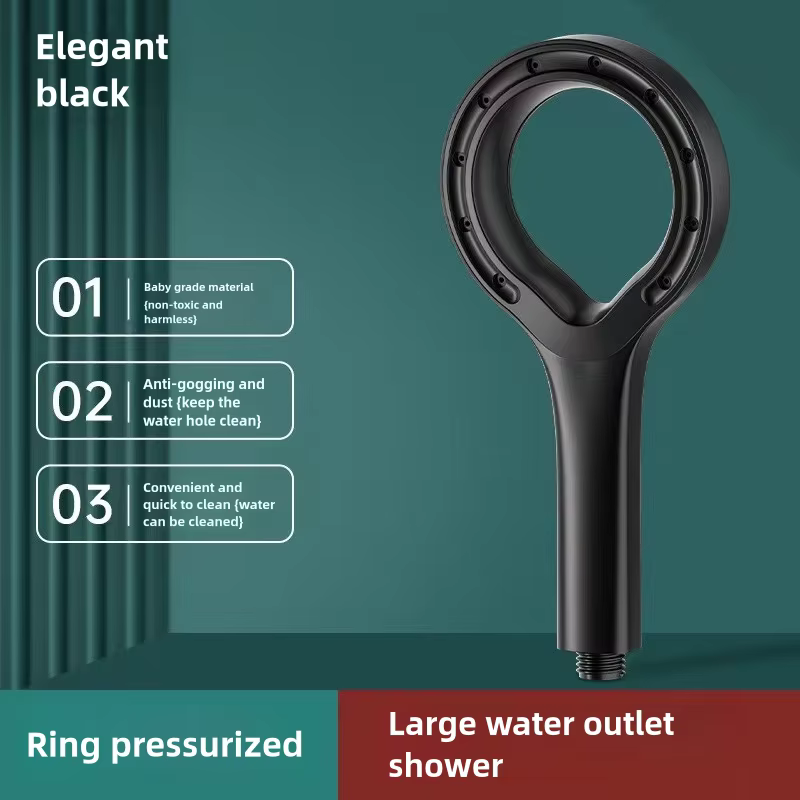 Pommeau de douche à suralimentation circulaire de douche ; Douche à grand débit ; Pommeau de douche haute pression ; Accessoires de salle de douche de massage