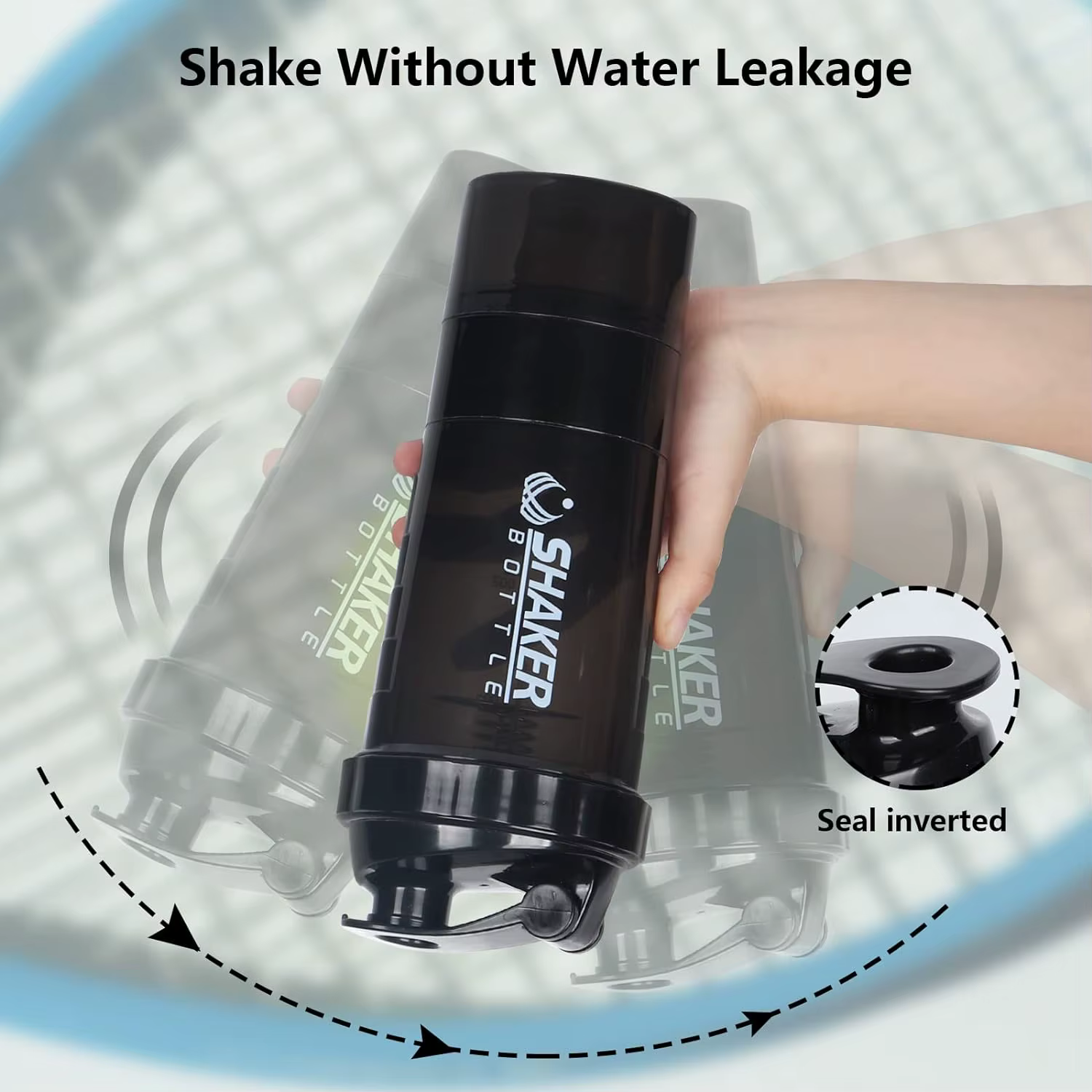 Bouteilles Shaker de protéines portables de 16OZ