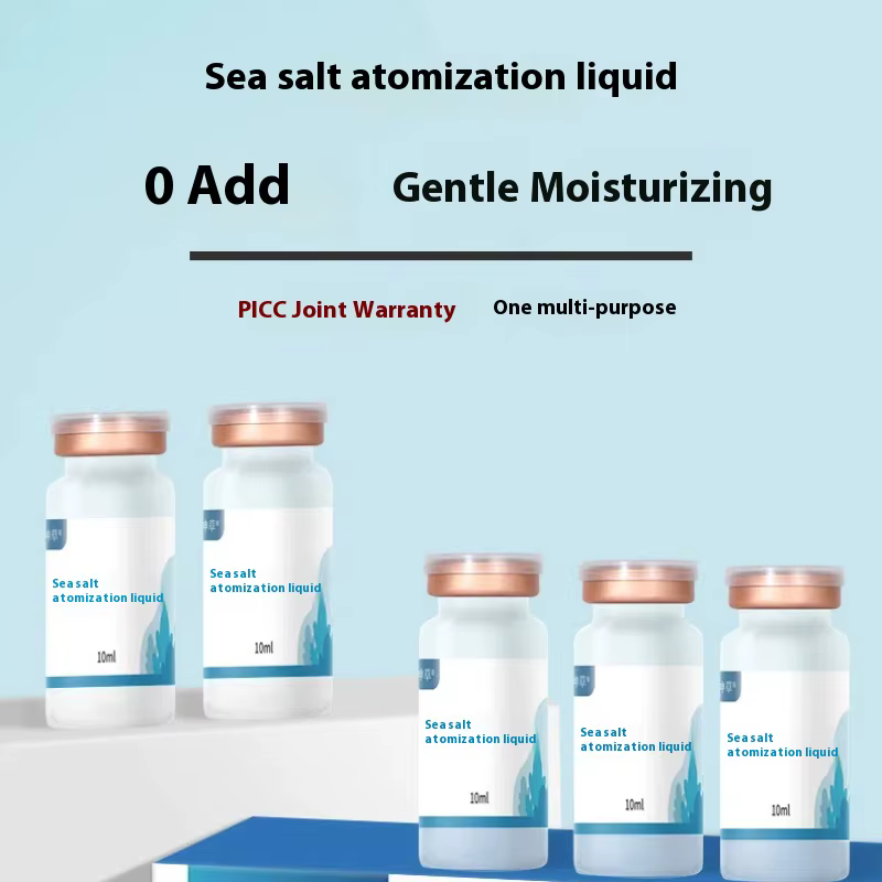 JUSTLANG sel marin liquide atomisé chlorure de Sodium sain physiologique Nasal propre utilisé avec atomiseur nébuliseur inhalateur