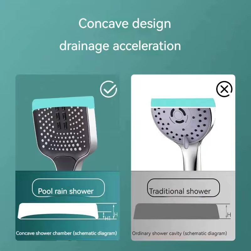 Pommeau de douche réglable noir avec 3 Modes, pommeau de douche à grand débit, haute pression, économie d'eau, robinet de douche, accessoires de salle de bains