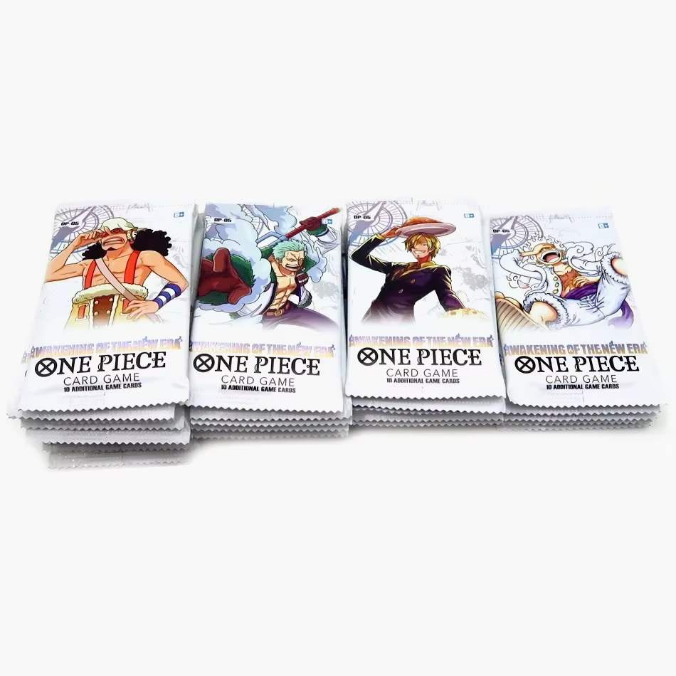 Cartes One Piece aléatoires 40/300 pièces, cartes de combat en anglais, jouets de collection, jeu de cartes à collectionner pour garçons, cadeaux pour enfants