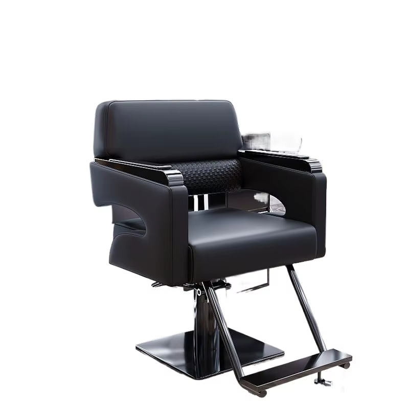 Design salon de coiffure barbier moderne plancher à la mode ergonomique chaise de barbier fauteuil beauté Centro Estetico Arredamento meubles
