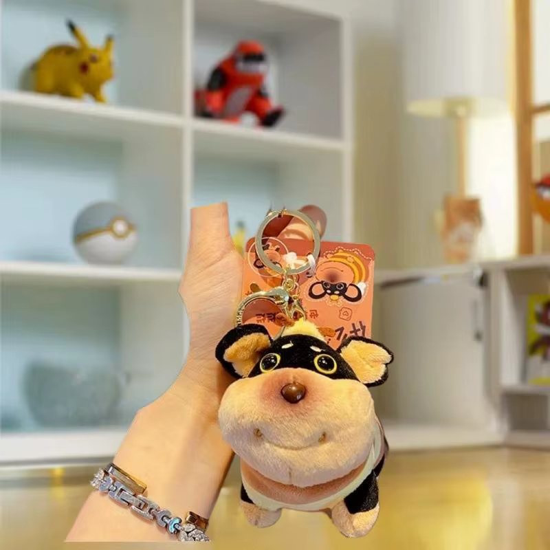 Accessoire spécial pour chien: pendentif de sac de poupée en peluche de chiot d'abeille Portable, décor suspendu de porte-clés doux mignon