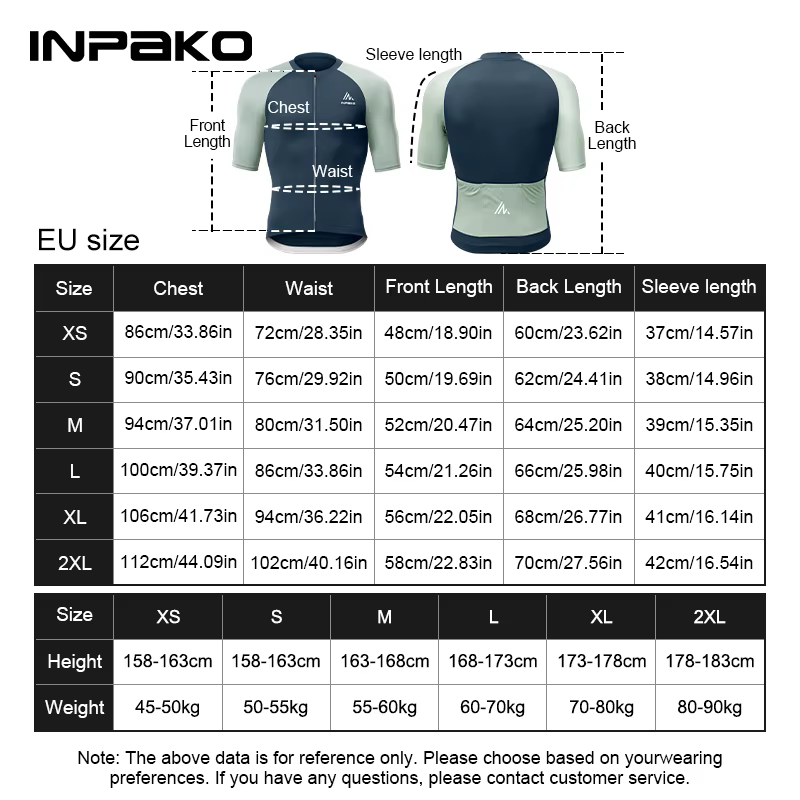 Maillot de cyclisme INPAKO pour homme