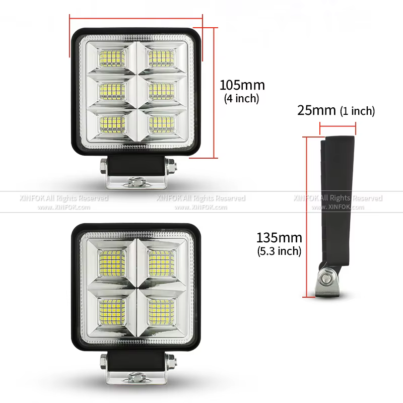 Lumière Led ronde pour camion 12v 24v, pour tracteur, voiture, véhicule, 4x4, barre tout-terrain, lumière de conduite pour le travail