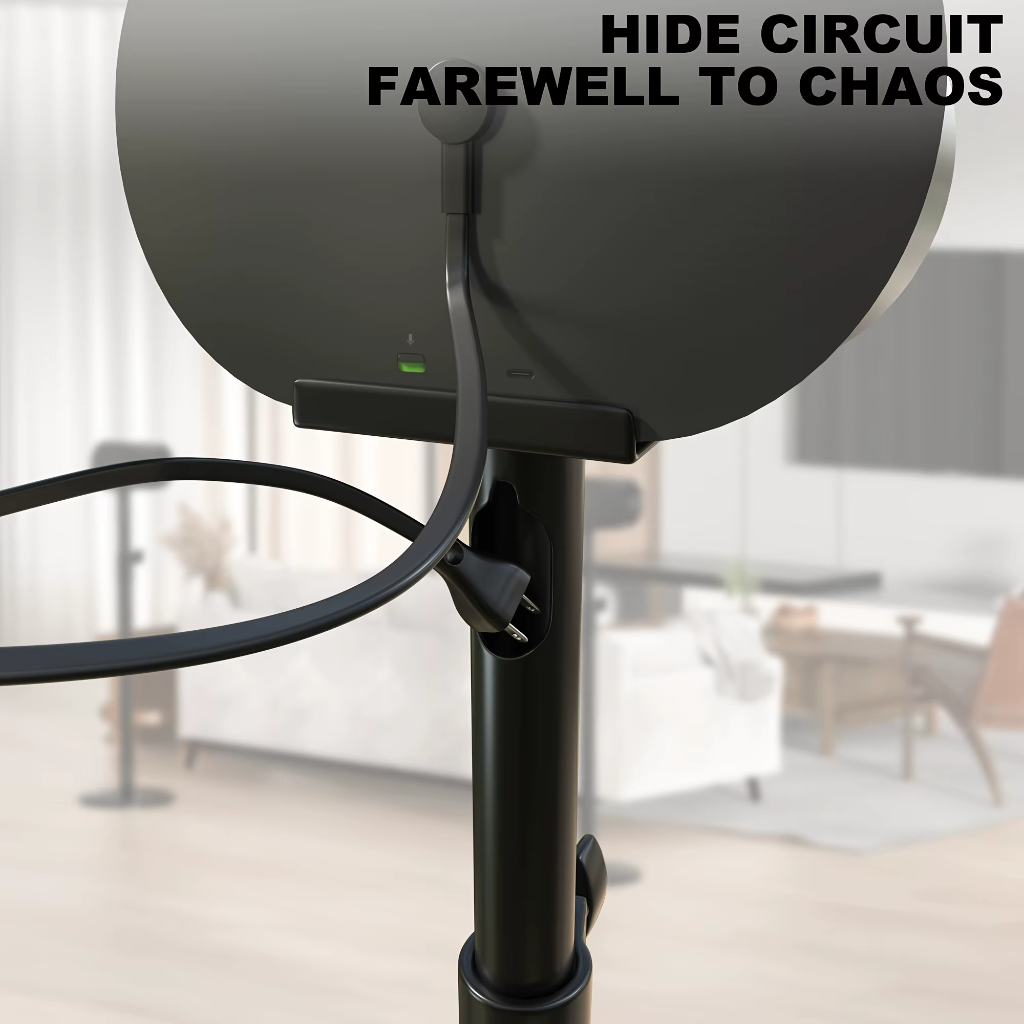 Support pour enceinte sans fil Sonos Era 300 avec hauteur réglable, support de base sonore avec gestion des câbles, support au sol