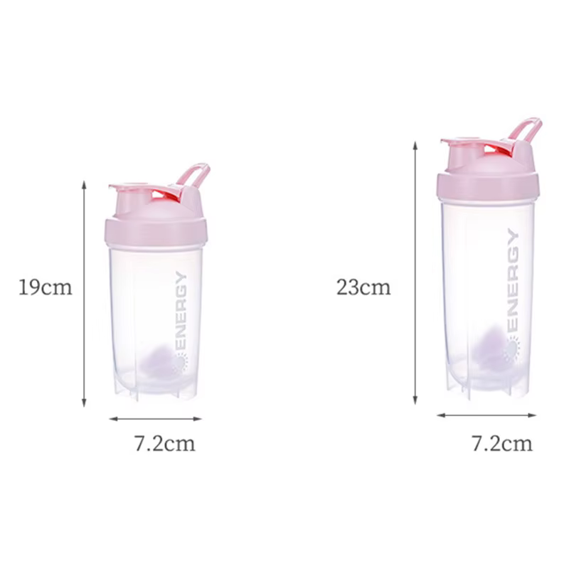 La bouteille Shaker Portable de 500/700ml avec boule d'agitation est parfaite pour les shakes protéinés et les