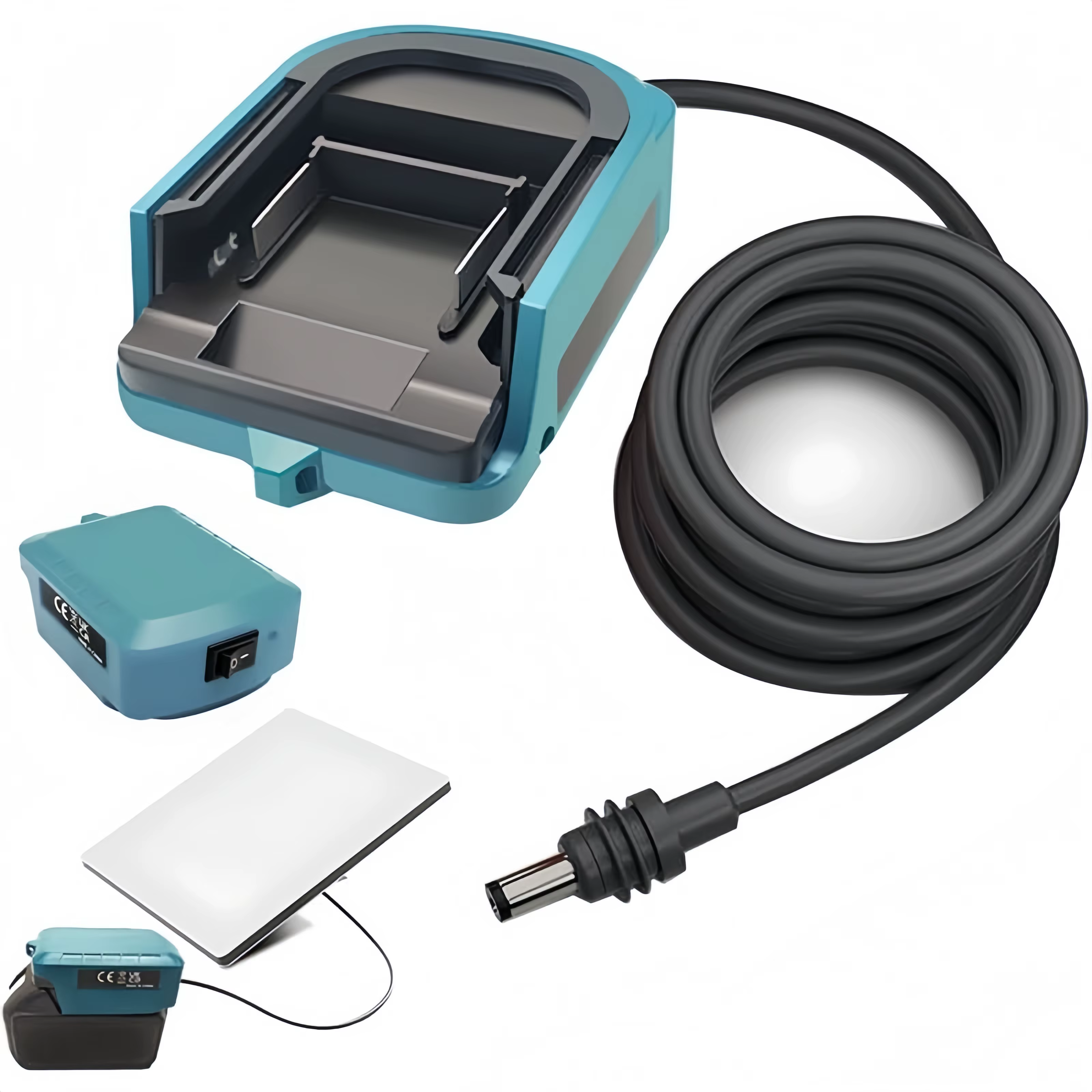Câble de chargeur avec interrupteur, Mini adaptateur compatible avec la batterie Makita 18V, câble d'alimentation CC 3,3 pieds 18AWG, accessoires de prise