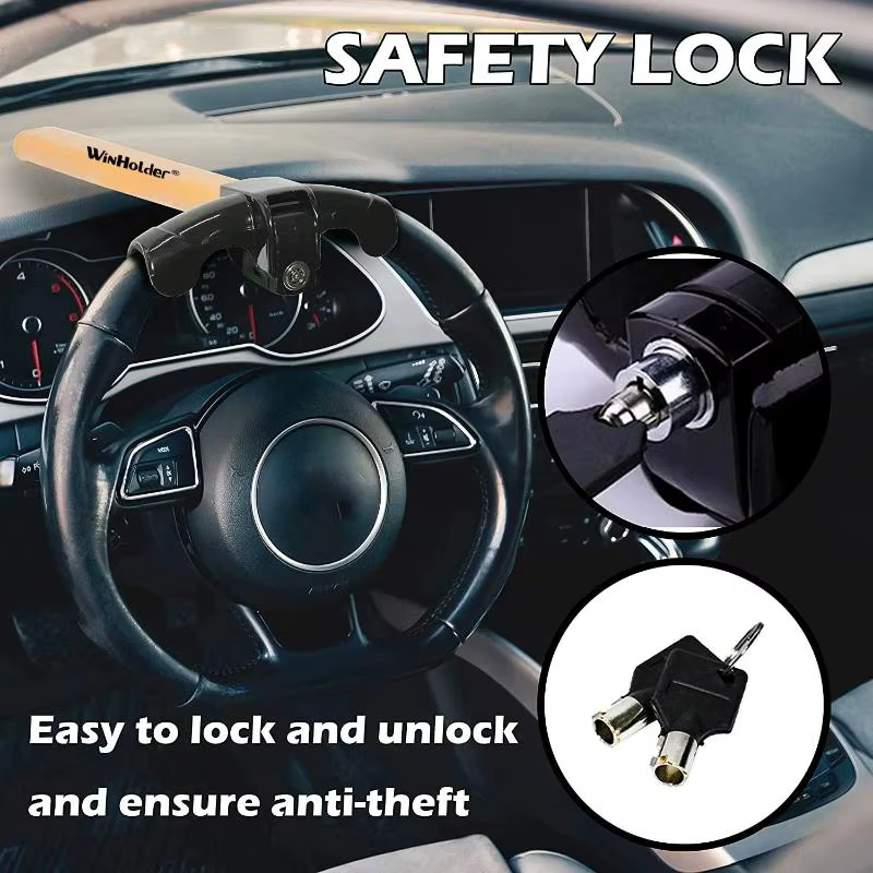 Verrou de sécurité universel pour volant de voiture, antivol, barre en T de Type T, avec clés, Protection de sécurité du véhicule, haute sécurité