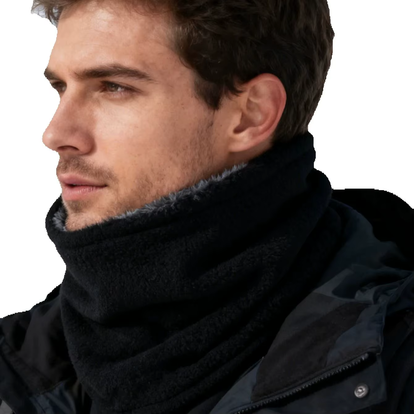 Cache-cou épais doublé polaire pour homme