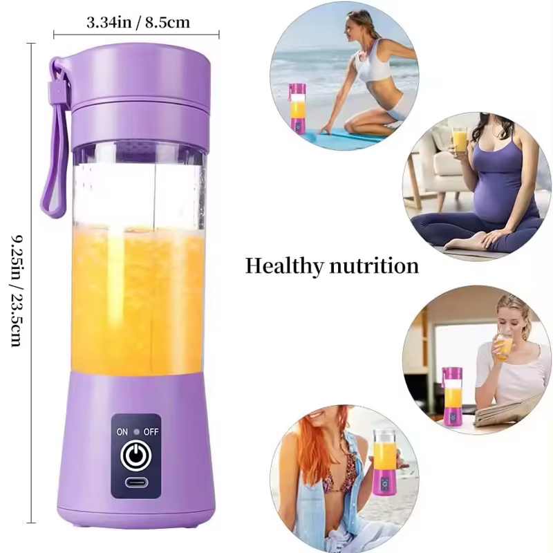 Certifié usine 380 ml USB Rechargeable Smoothie en déplacement mélangeur tasse protéinée Shakes petit