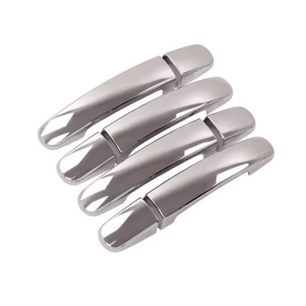Pour Ford Transit Custom Tourneo Custom 2013-2023 : Accessoires de garniture de poignée de porte de voiture en carbone noir brillant, chrome, argent