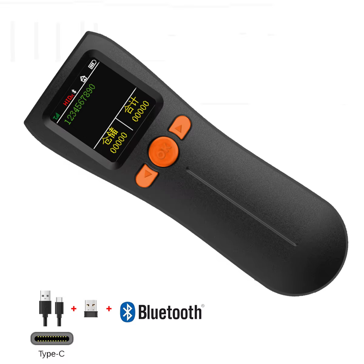 Scanner de codes à barres Bluetooth 2D Portable sans fil, Mini lecteur de Code QR de poche avec lecteur d'image d'écran, Code matriciel de données PDF417