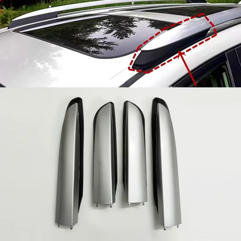 Coque d'extrémité de rail de barre de bagage de toit argenté T1, remplacement de couverture, Toyota RAV4, 2014, 2015, 2016, 2017, 2018, 2019, 2020, 2021
