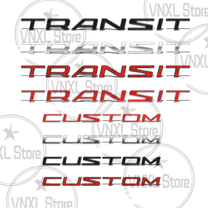 Style de voiture pour Ford Transit lettre personnalisée 3D autocollants en métal Tuning camping-car Van coffre de voiture corps emblème Auto décalcomanies accessoires