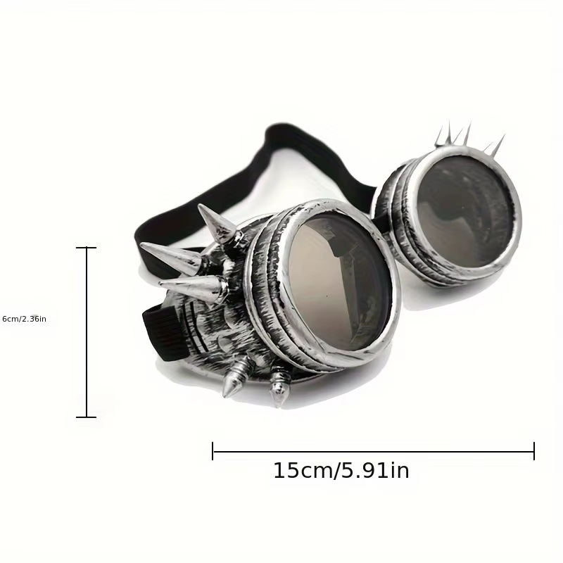 Lunettes Steampunk lunettes de Cosplay à pointes Vintage, lunettes Steampunk rétro gothiques Punk pour accessoires de Cosplay de fête costumée