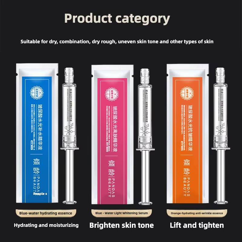 Acide hyaluronique Essence hydratante estompe les ridules visage hydratant éclaircissant Anti-âge raffermissant soins de la peau