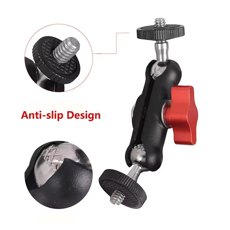 1 ensemble d'accessoires de photographie pour appareil photo, Super pince en métal avec Double tête sphérique, bras magique pour moniteur, lumière, micro, support de téléphone