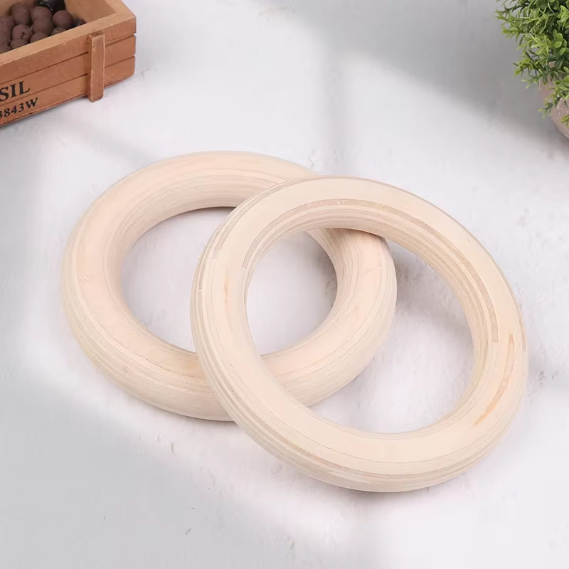 2 pièces/paires anneau en bois Portable Crossfit anneaux de gymnastique