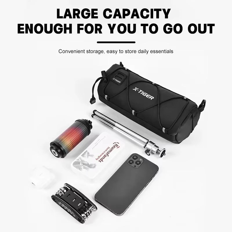 X-TIGER sac de vélo Portable guidon multi-usages grande capacité sac à dos de cyclisme vtt route cyclisme cadre Tube sac