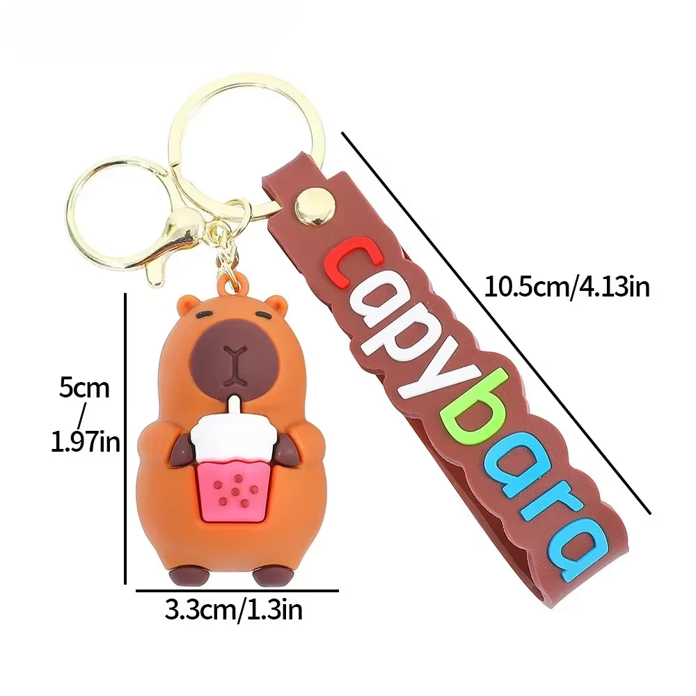 Porte-clés Capybara mignon, accessoire Animal mignon pour filles et enfants, décoration Adorable et idée cadeau, 1 à 20 pièces