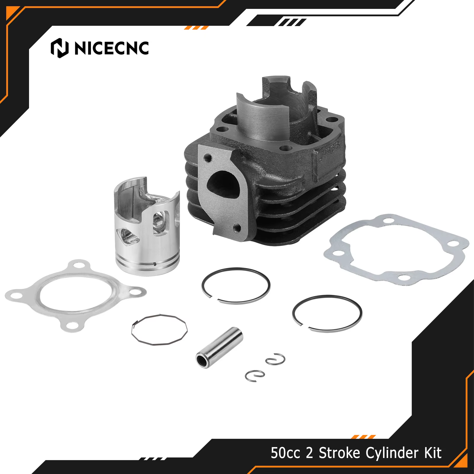 Kit de cylindre 2 temps pour Scooter 50cc, alésage de 40mm, pour Yamaha AXIS BREEZE JOG CV (2 temps) NEO S 50 WHY YE 50 ZEST VINO 50CC