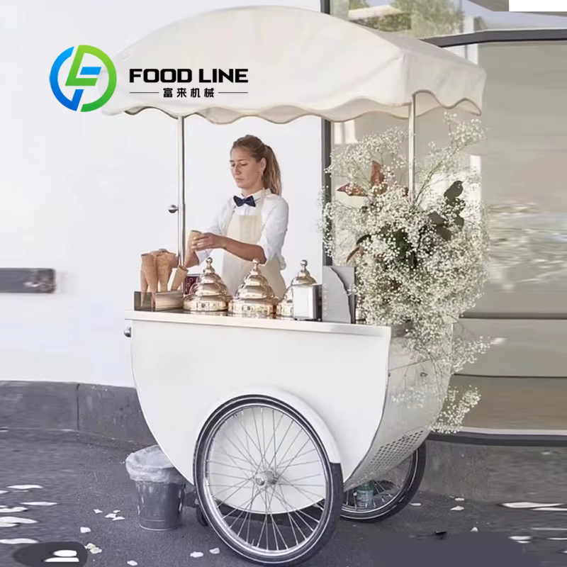 Kiosque de café ambulant personnalisé en gros, mini-bar à jus, remorque de restauration extérieure, chariot de snacks