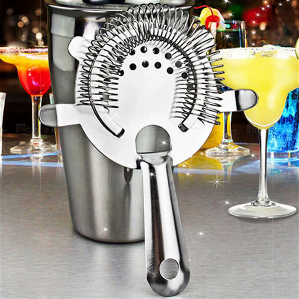 Passoire à Bar en acier inoxydable 304, Shaker à Cocktail, outil de barman professionnel à ressort pour boissons mélangées