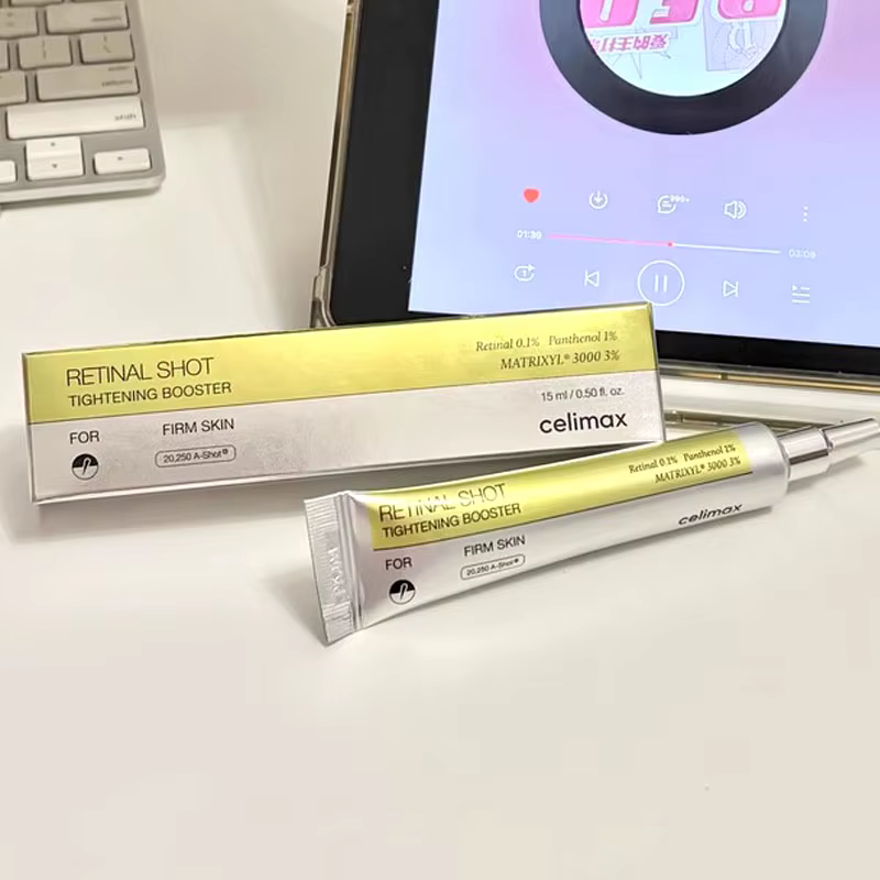 Coffret Coréen Celimax au Rétinal : Soin Hydratant et Raffermissant, Booster de Tonicité, Crème Visage et Sérum Contour des Yeux Réparateur Anti-Cernes