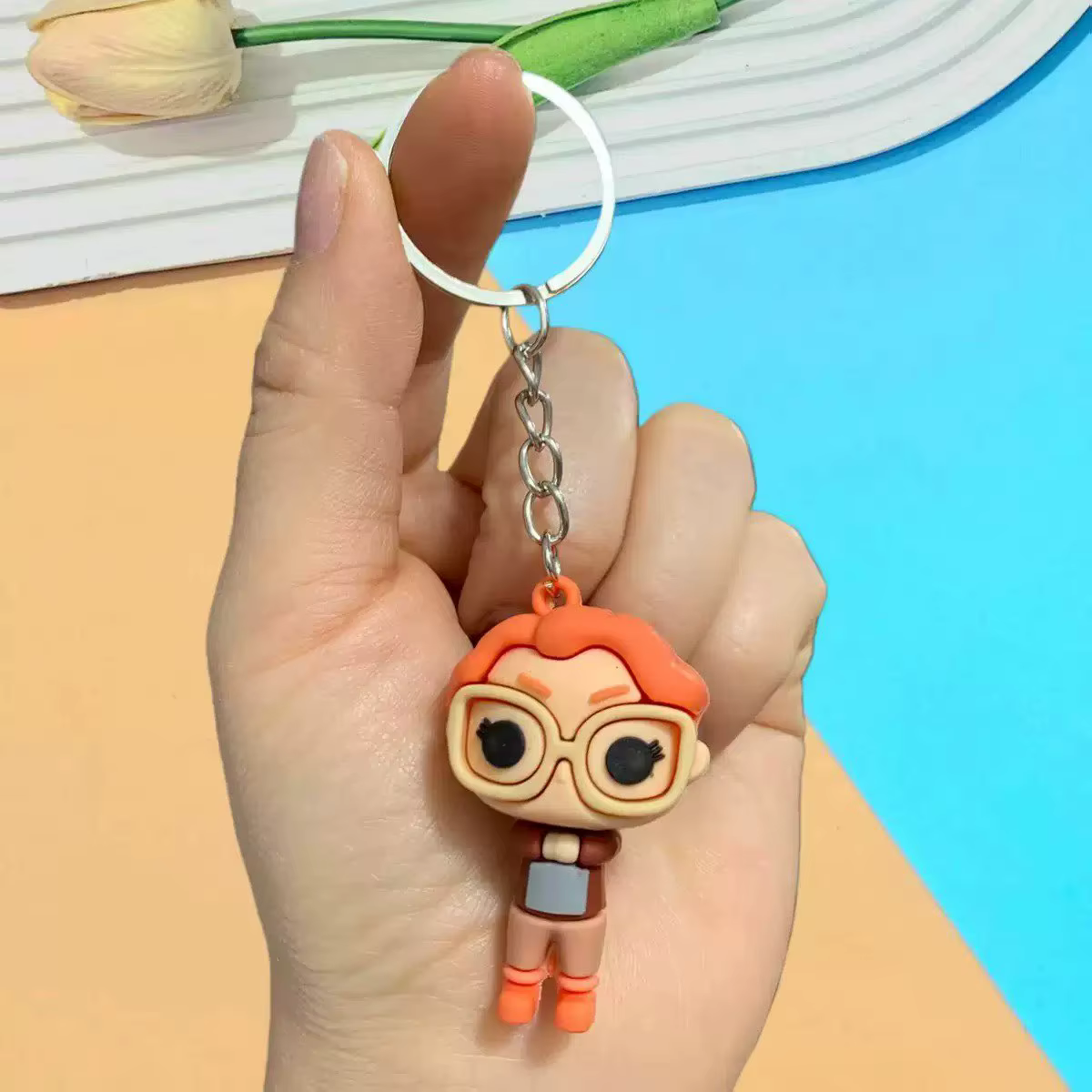 Porte-clés Stranger Things 6 cm, figurine d'anime, étui à clés, Kawaii, à suspendre au sac, ornements décoratifs, porte-clés, cadeaux mignons pour enfants