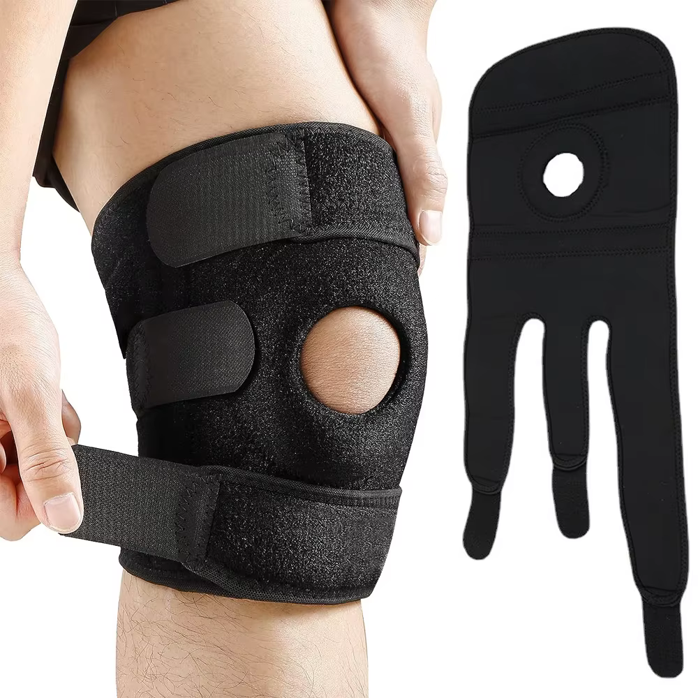 Genouillère avec stabilisateurs latéraux et coussinets de Gel rotulien pour un soutien maximal de la douleur au genou et une récupération rapide pour hommes et femmes, 1 pièce
