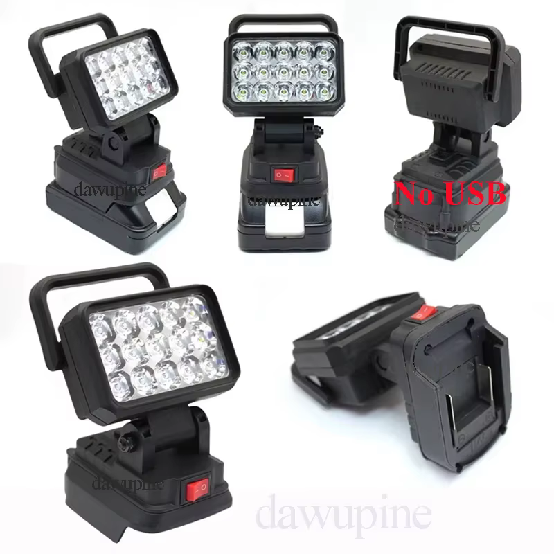 Pour Makita 18V Li-ion batterie accessoire BL1830 LED lampe de travail torche lampe de poche lanterne Camping éclairage de secours BL1430