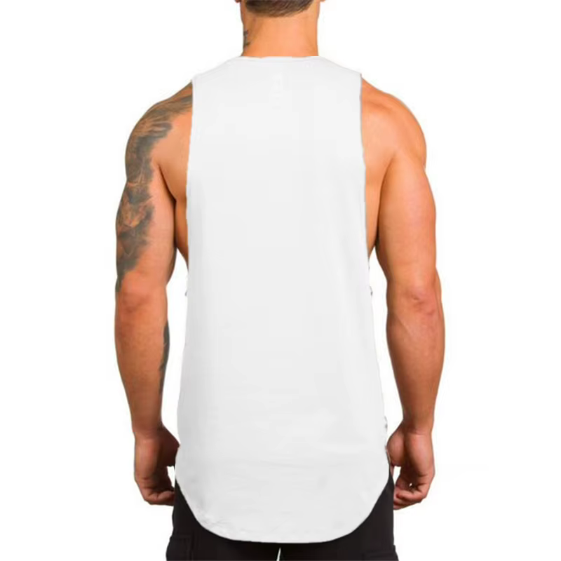 Marque Gym Sport vêtements coton Singlets musculation Stringer débardeurs hommes Fitness chemise Muscle gars sans manches gilets de course