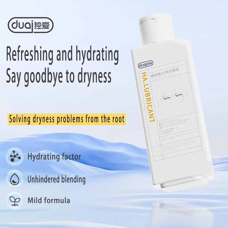 Lubrifiant DUAI HA 200 ml – Lubrifiant personnel hydrosoluble, gel intime longue durée à l'acide hyaluronique, soulage la sécheresse, sans parabène