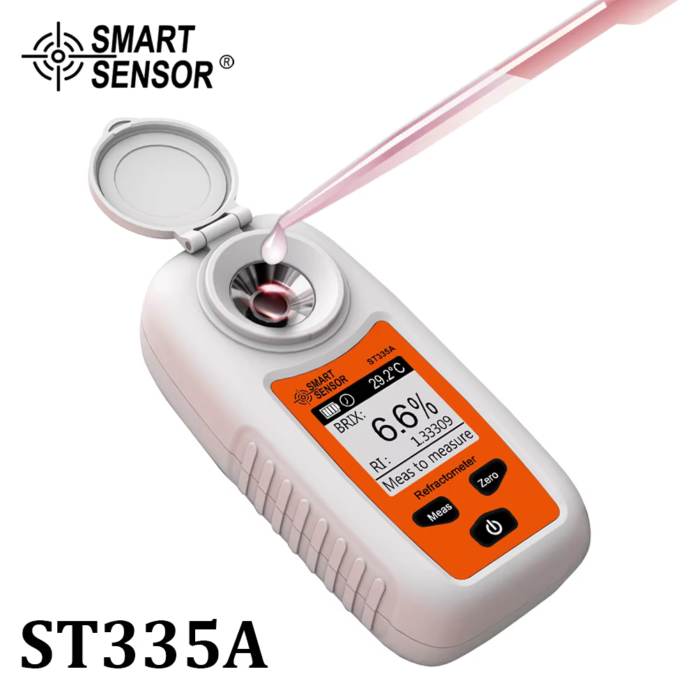 Réfractomètre numérique LCD pour la mesure du taux de sucre, Brixmètre, pour jus de fruits et boissons, avec compensation automatique de température (ATC), mesure du taux de sucre 0-35%, saccharomètre