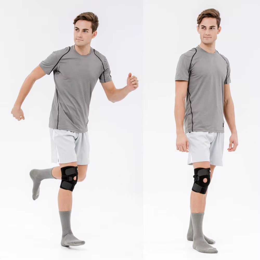 Genouillère avec stabilisateurs latéraux et coussinets de Gel rotulien pour un soutien maximal de la douleur au genou et une récupération rapide pour hommes et femmes, 1 pièce