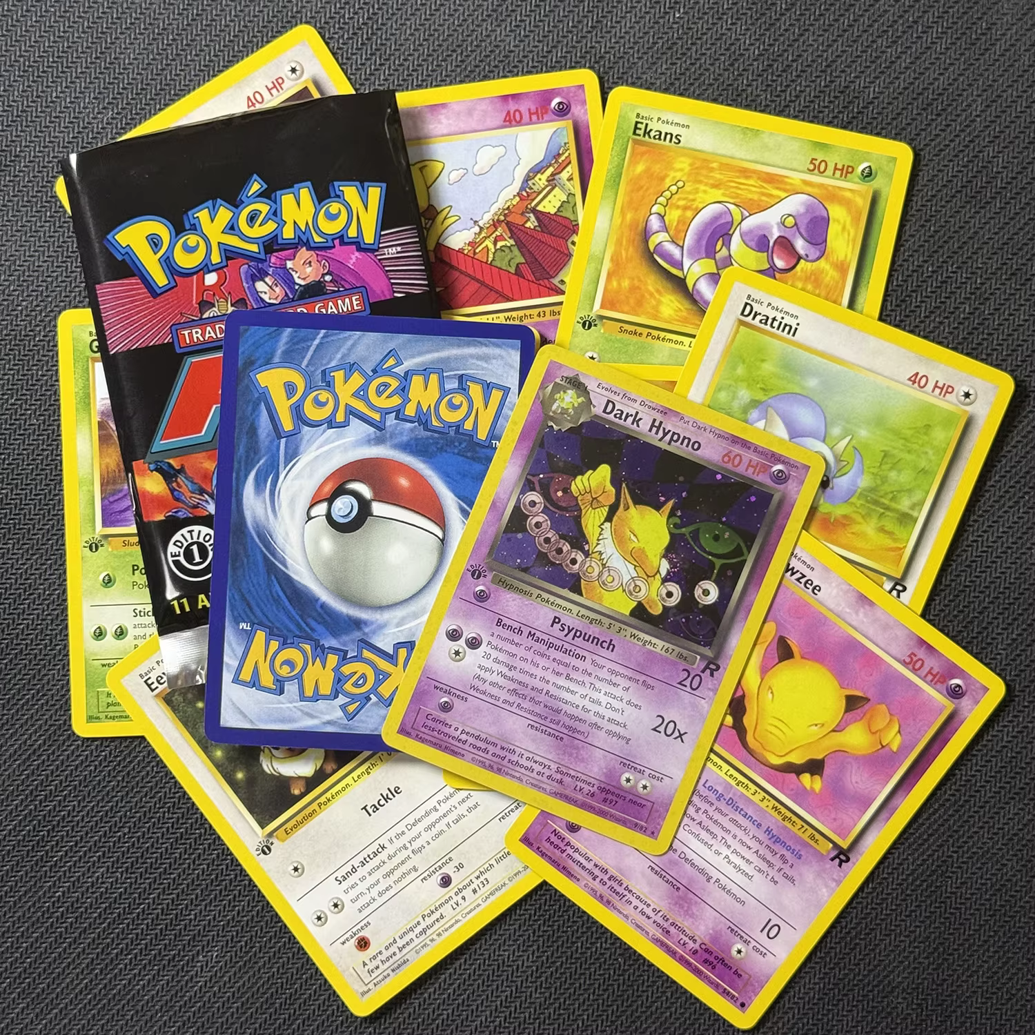 Team Rocket 11 cartes/paquet, paquets de boosters PTCG, cartes proxy, Dark Gyarados, Dark Charizard, Blastoise, PKM, jeu de cartes à collectionner